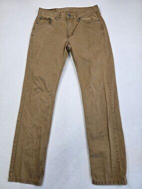 Levis Mens 514 Straight Fit Jeans W30 L32 Cotton Khaki